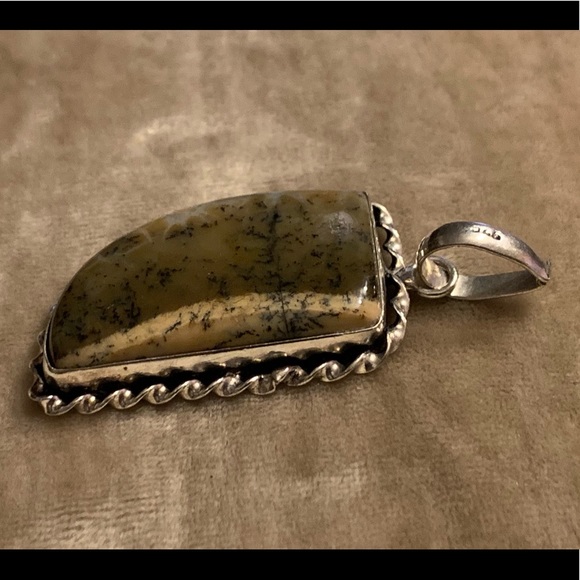 Sterling Silver Jasper Pendant and Necklace NEW - Picture 4 of 12